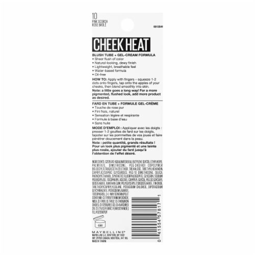 Maybelline Cheek Heat Gel-Cream Blush 10 Pink Scorch Perspective: top