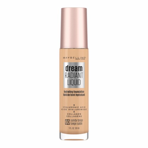 Maybelline Dream Radiant Liquid Foundation Medium Coverage Hydrating 60 Sandy Beige Perspective: top