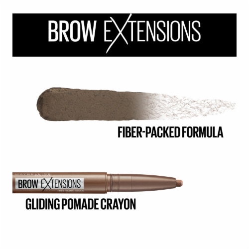 Maybelline Brow Extensions Fiber Pomade Eyebrow Crayon Soft Brown Perspective: top
