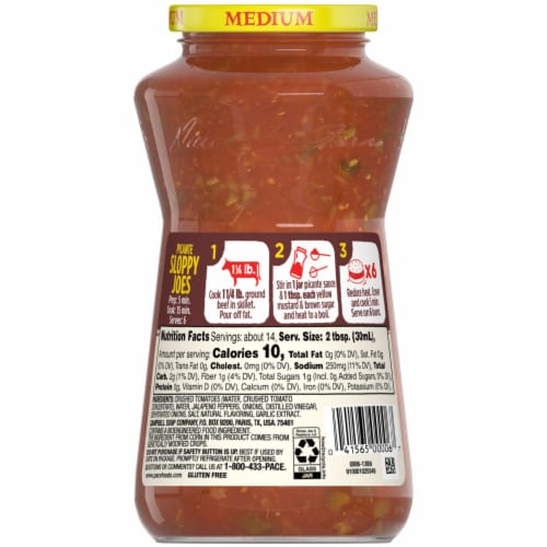 Pace® Medium Picante Sauce Perspective: top