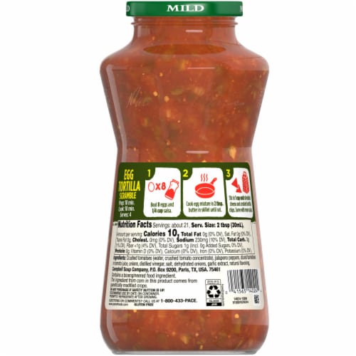 Pace® Chunky Mild Salsa Jar Perspective: top