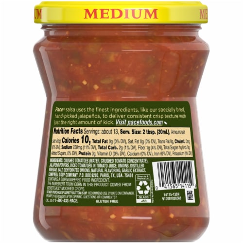 Pace® Chunky Salsa Medium Perspective: top