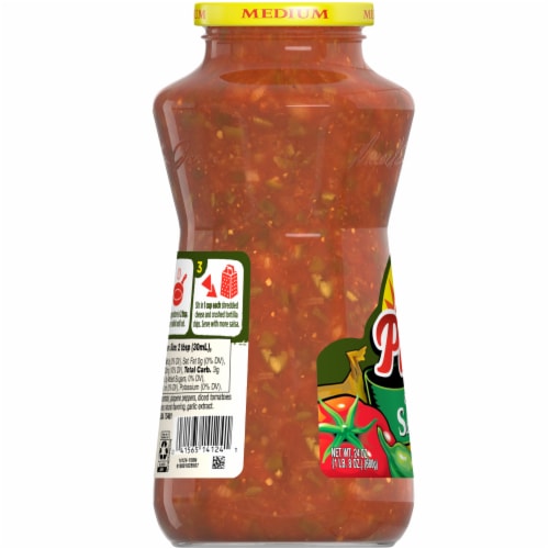 Pace® Chunky Medium Salsa Jar Perspective: top