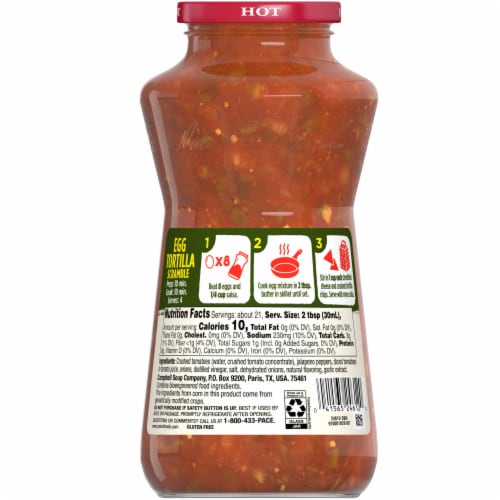 Pace® Hot Chunky Salsa Perspective: top