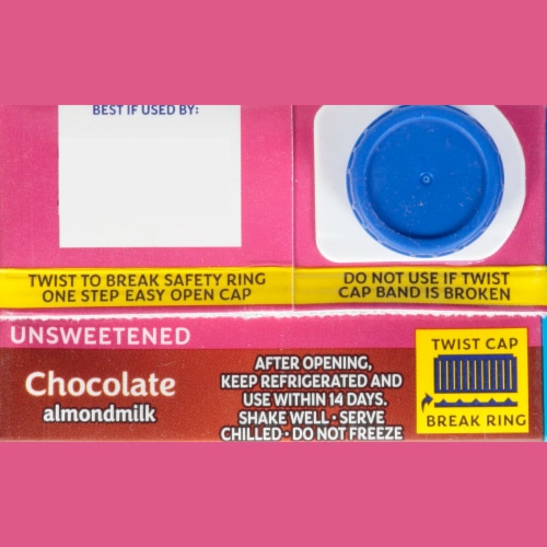 Almond Breeze® Dairy Free Shelf Stable Unsweetened Chocolate Almond Milk Quart Perspective: top