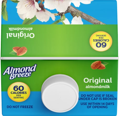 Almond Breeze® Dairy Free Original Almond Milk Half Gallon Perspective: top