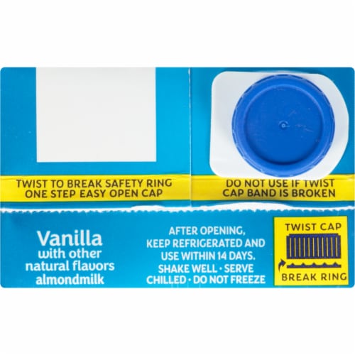 Almond Breeze® Dairy Free Shelf Stable Vanilla Almond Milk Quart Perspective: top