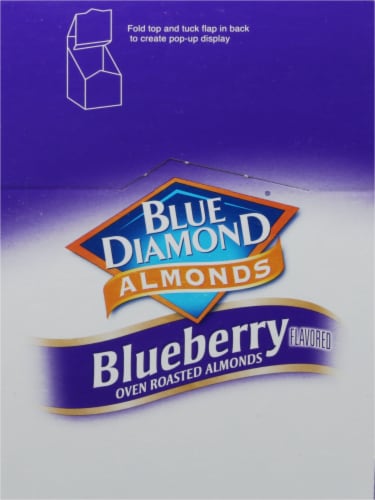 Blue Diamond® Blueberry Flavored Oven Roasted Almonds Tubes Perspective: top