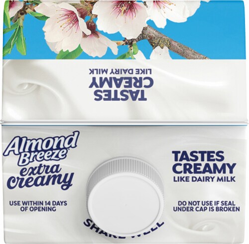 Almond Breeze® Dairy Free Extra Creamy Almond Milk Perspective: top