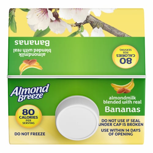 Almond Breeze Almondmilk Blended with Real Bananas, 64 oz Perspective: top