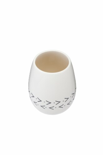 Clay Art Geo Print Stemless Wine Glass Perspective: top