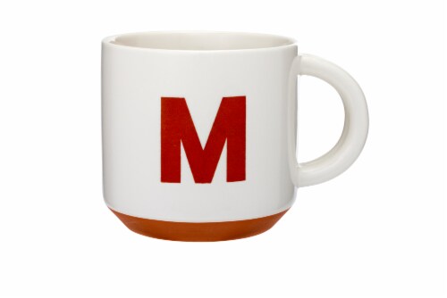 Clayart Clay Letter Monogram Mug Perspective: top
