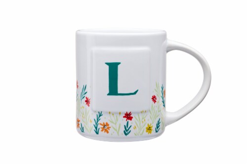 Clay Art Monogram Floral Mug Perspective: top
