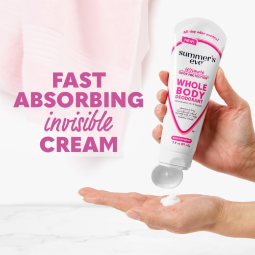 Summer's Eve Whole Body Ultimate Odor Protection Simply Sensitive Deodorant 3 fl oz Perspective: top
