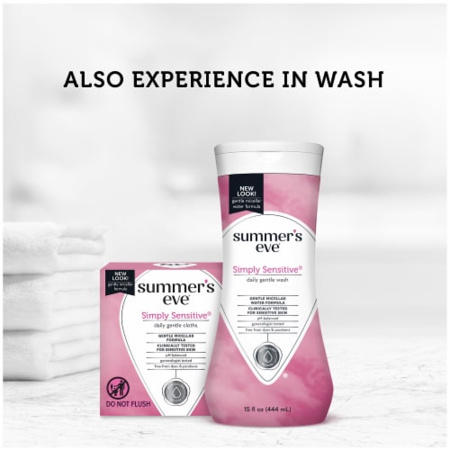 Summer's Eve Simply Sensitive Feminine Wipe Perspective: top