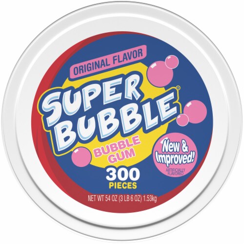 Super Bubble® Original Flavor Bubble Gum Perspective: top