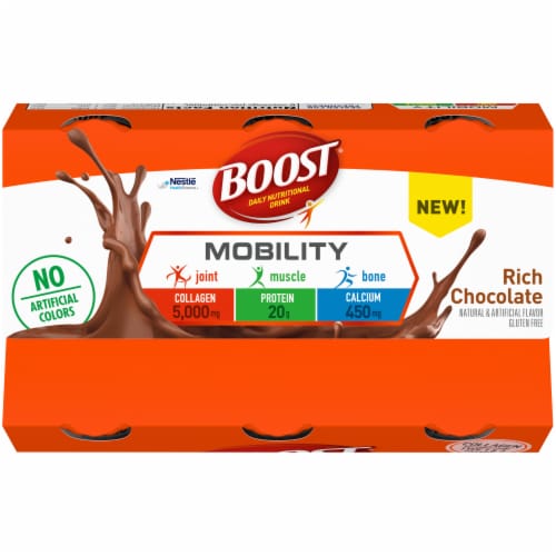 Boost Mobility Rich Chocolate Daily Nutritional Drink Perspective: top