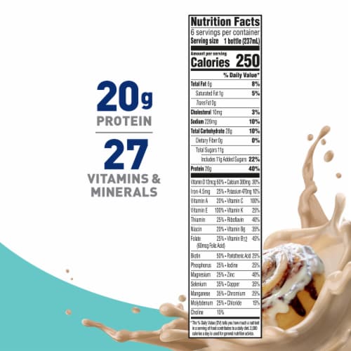 BOOST High Protein Ready to Drink Cinnabon Protein Shake Multipack Perspective: top