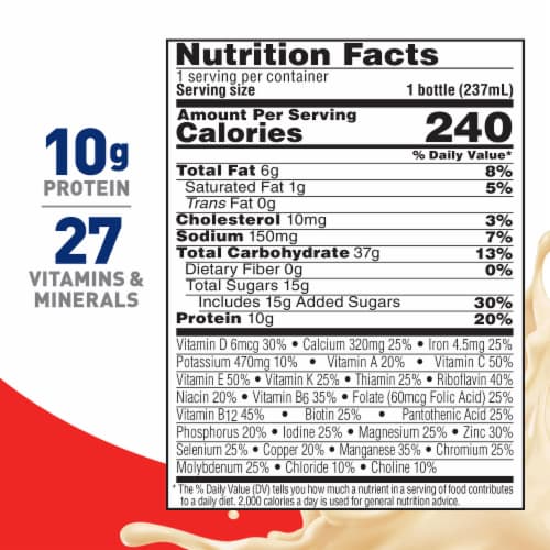 BOOST Original Ready to Drink Vanilla Protein Shake Multipack Perspective: top
