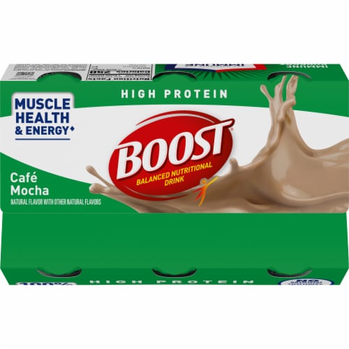 Boost High Protein Cafe Mocha Protein Drink Perspective: top