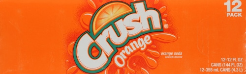 Crush Orange Soda Cans Perspective: top