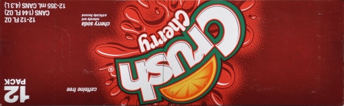Crush Cherry Soda Cans Perspective: top