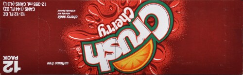 Crush Cherry Soda Cans Perspective: top