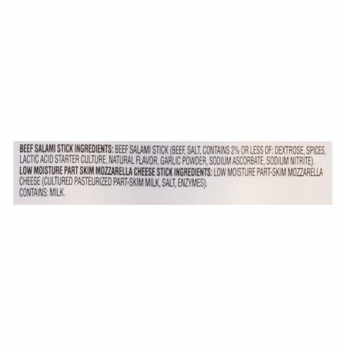 Frigo® Cheese Heads® Low Moisture Part Skim Mozzarella Cheese & Beef Salami Sticks Combo Pack Perspective: top