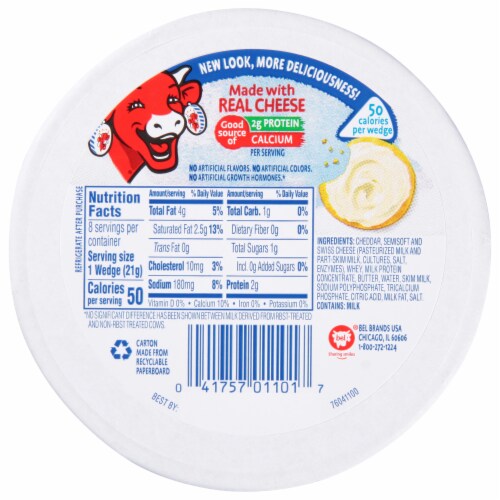 The Laughing Cow Creamy Original Cheese Spread Perspective: top