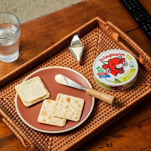 The Laughing Cow Creamy Jalapeño Spreadable Cheese Wedges Perspective: top