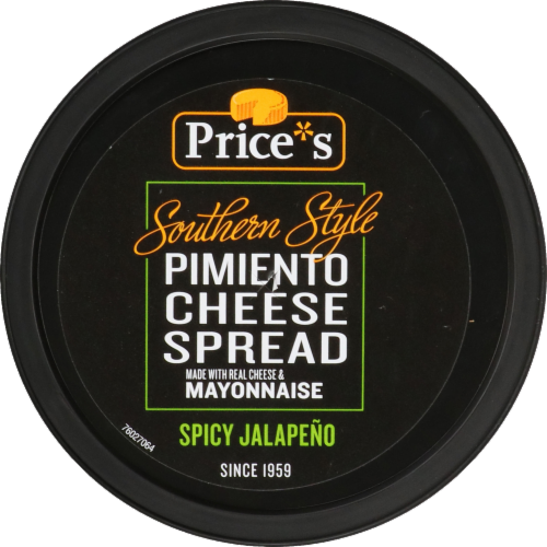 Price's Spicy Jalapeno Pimiento Cheese Spread Perspective: top