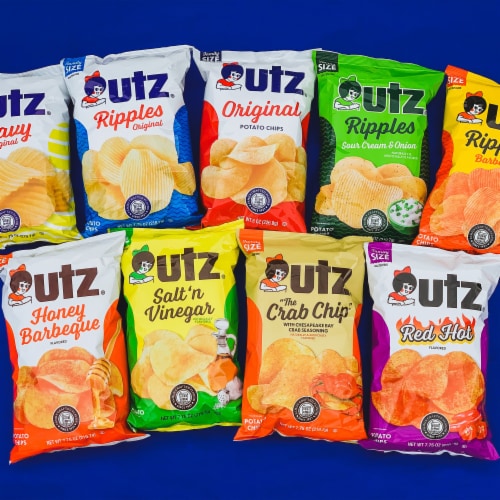 Utz® Salt & Vinegar Potato Chips Family Size Perspective: top