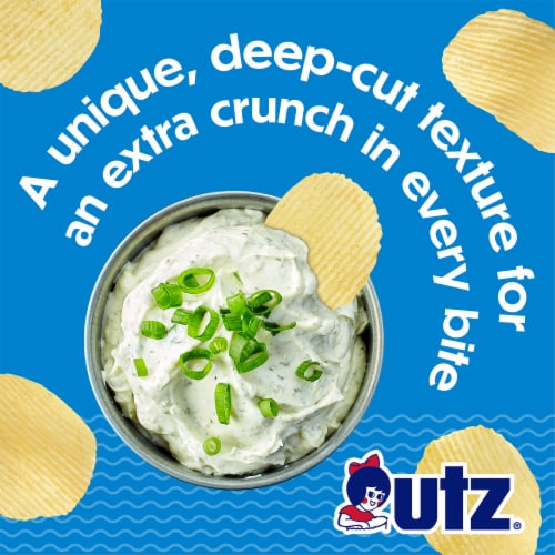 Utz® Original Ripples Potato Chips Family Size Perspective: top
