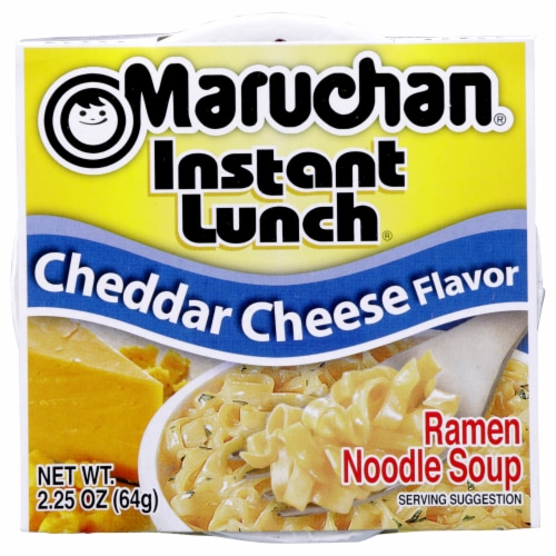 Maruchan Instant Lunch Chedder Cheese Flavor Ramen Noodle Soup Perspective: top