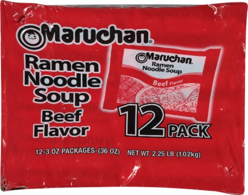 Maruchan® Beef Flavored Ramen Noodle Soup Perspective: top