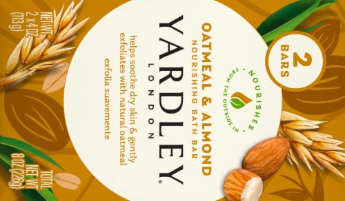 Yardley® Oatmeal and Almond Soap Bar Soap Perspective: top