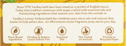 Yardley® London Lemon Verbena Moisturizing Bar Soap Perspective: top