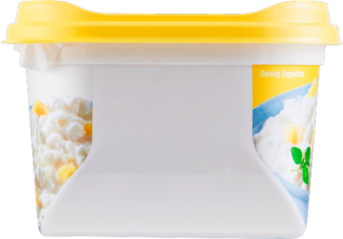 Dean's Small Curd 4% Milkfat Cottage Cheese with Pineapple Perspective: top