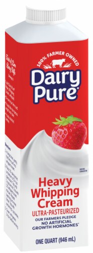DairyPure Heavy Whipping Cream Ultra Pasteurized Perspective: top