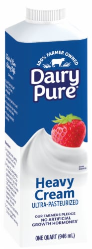 DairyPure Heavy Cream Ultra-Pasteurized Perspective: top