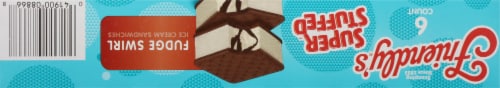 Friendly's Super Stuffed Fudge Swirl Ice Cream Sandwiches Perspective: top