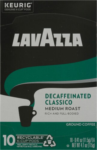 LavAzza Decaf Classico Medium Roast K-Cup Coffee Pods Perspective: top
