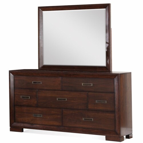 Riverside Furniture Riata Mirror in Warm Walnut Perspective: top