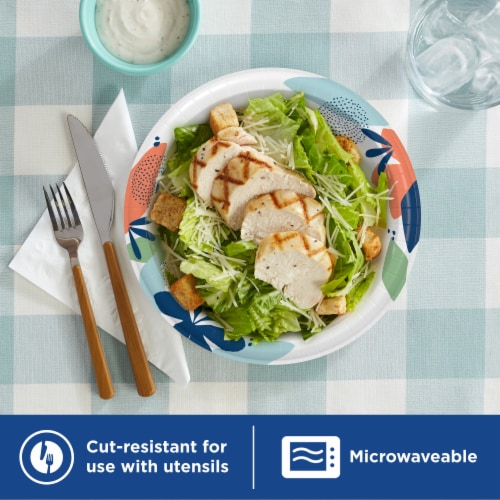 Dixie® 8.5-Inch Everyday Disposable Printed Paper Plates Perspective: top