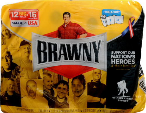 Brawny Pick-A-Size Big Paper Towel Rolls Perspective: top