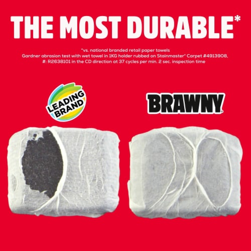 Brawny® Tear-A-Square® 3-Ply Paper Towel Triple Rolls Perspective: top