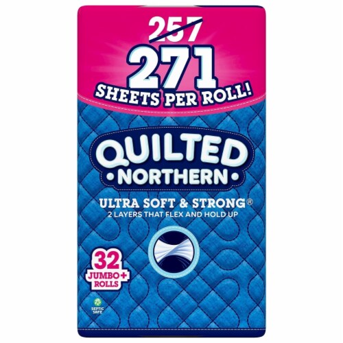 Quilted Northern Ultra Soft & Strong Toilet Paper (32 rolls, 271 sheets/roll) Perspective: top