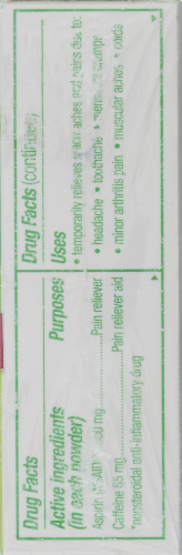 BC™ Arthritis Pain Relief Aspirin Powder Perspective: top