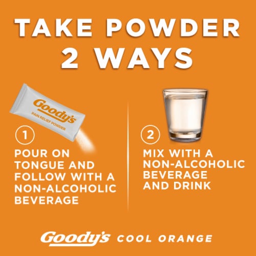 Goody's Cool Orange Pain Relief Powders Perspective: top