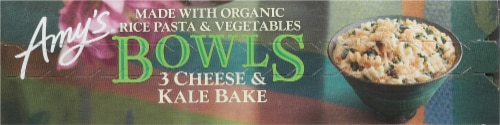 Amy's® Gluten Free 3 Cheese & Kale Bake Bowls Frozen Meal Perspective: top